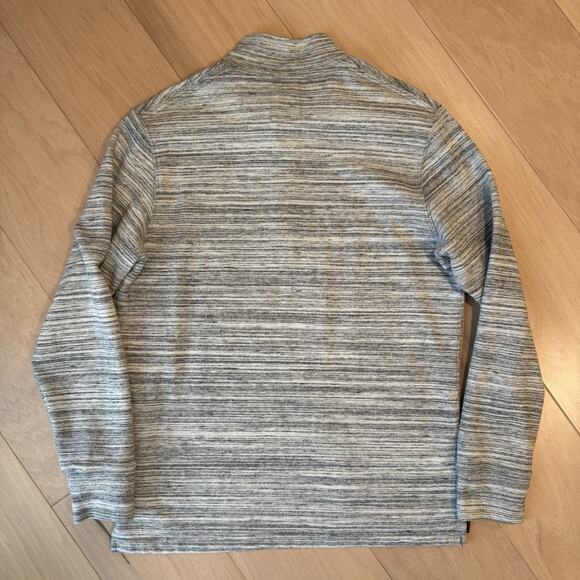 Relwen Henley Button Collar Sweater Large Heather Gray Fleece Pullover Outerwear - Picture 7 of 8